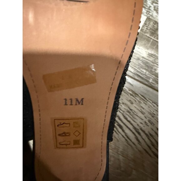 J. Renée Womens Vanani Black Rhinestone Slingback Kitten Heels 11M Elegant Party - Picture 7 of 9